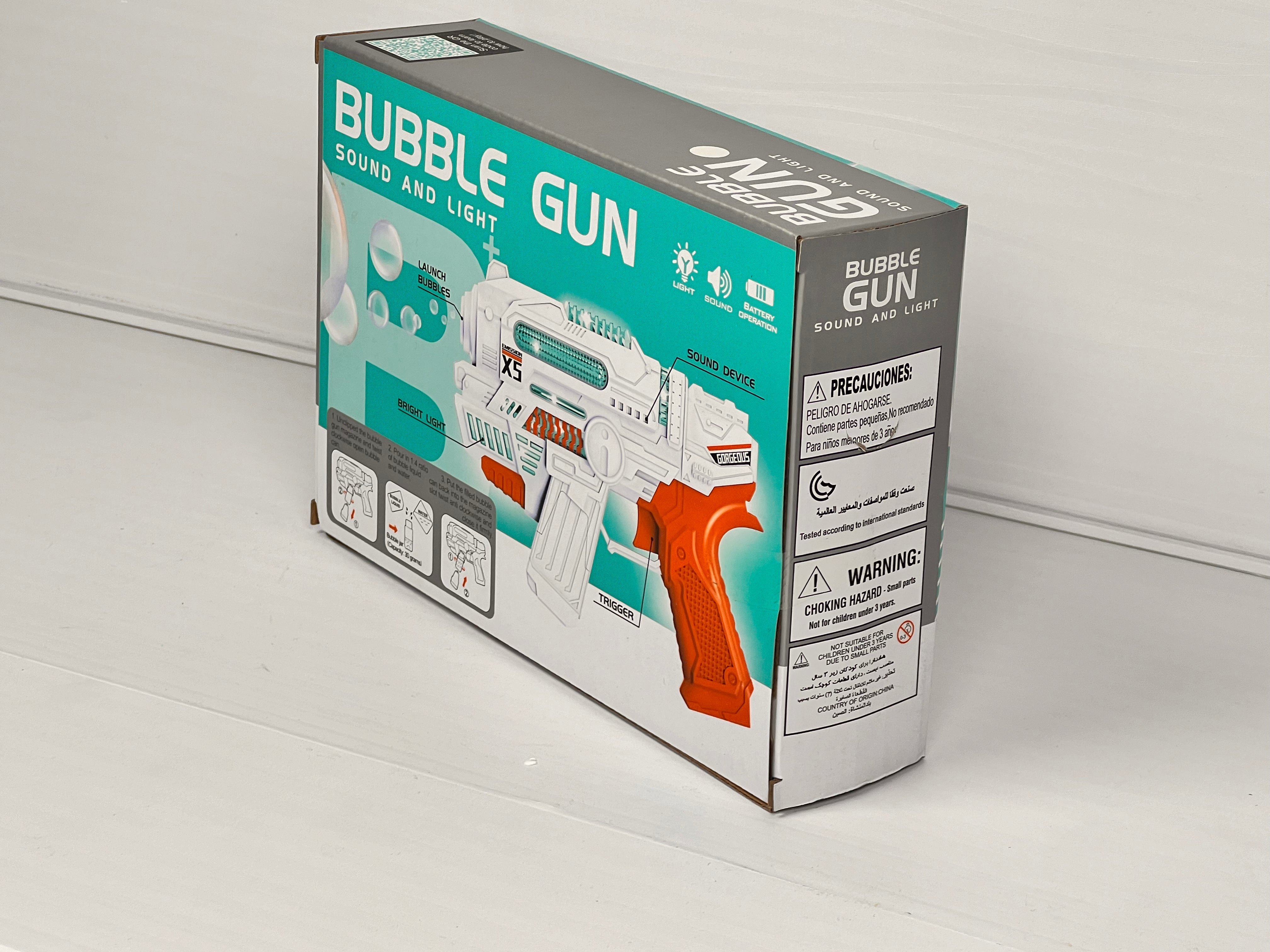 X5 Emission Bubble Gun – Interactive Sound and Light Blaster