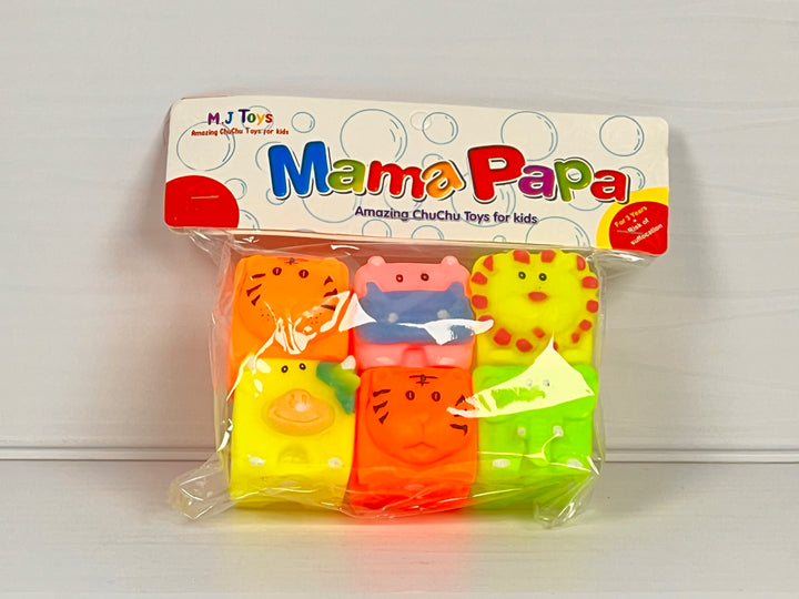 Mama Papa Amazing ChuChu Squeaky Animal Toy Set – Soft Bath & Play Toys