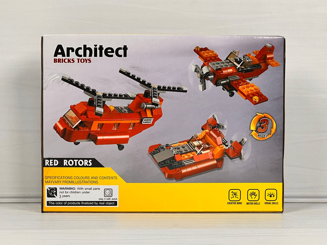 Architect Bricks Toys 3-in-1 Highway Cruiser – 129+ Pcs Building Block Set
