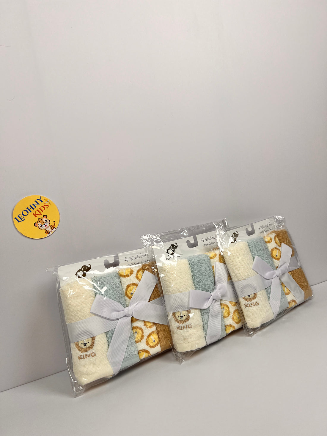 4-Pack Baby Cotton Towels – Soft & Absorbent Washcloth Set