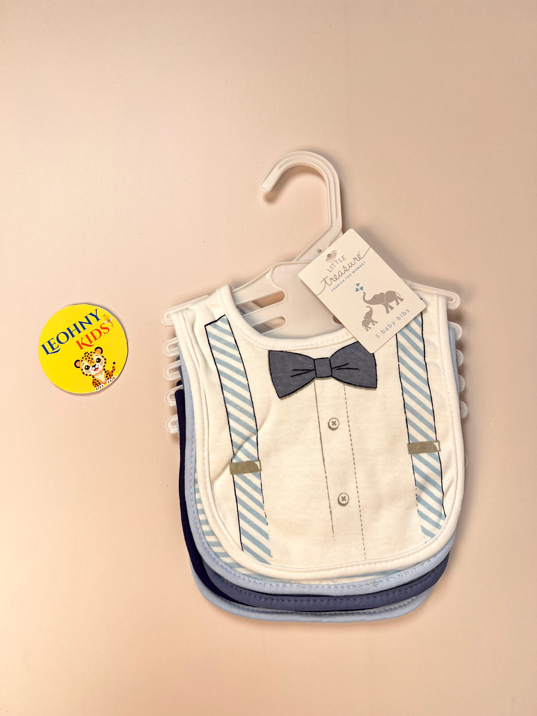 Baby 5-Piece "Little Treasure" Formal Tuxedo & Gentleman Bib Set