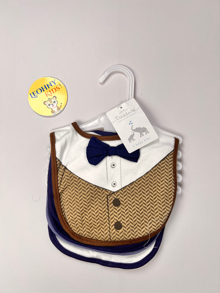 Baby 5-Piece "Little Treasure" Formal Tuxedo & Gentleman Bib Set