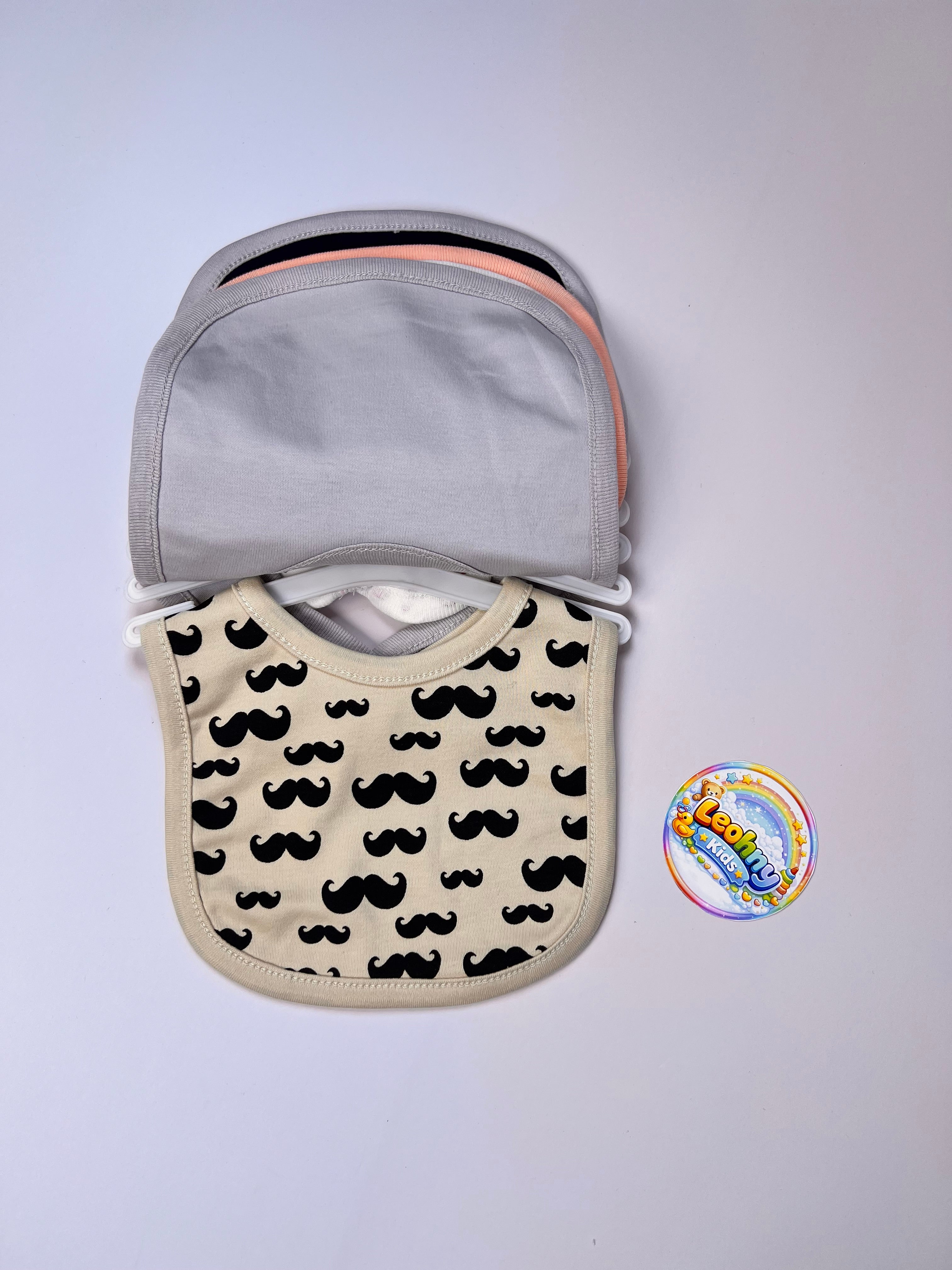 Baby 5-Piece "Happy Mums" Essential Soft-Cotton Bib Set