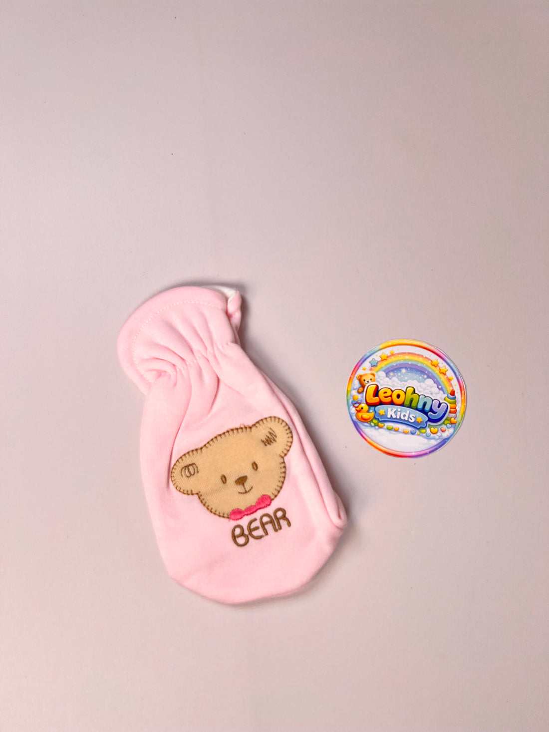 Baby Soft-Cotton Embroidered "Bear" Mitten / Accessory
