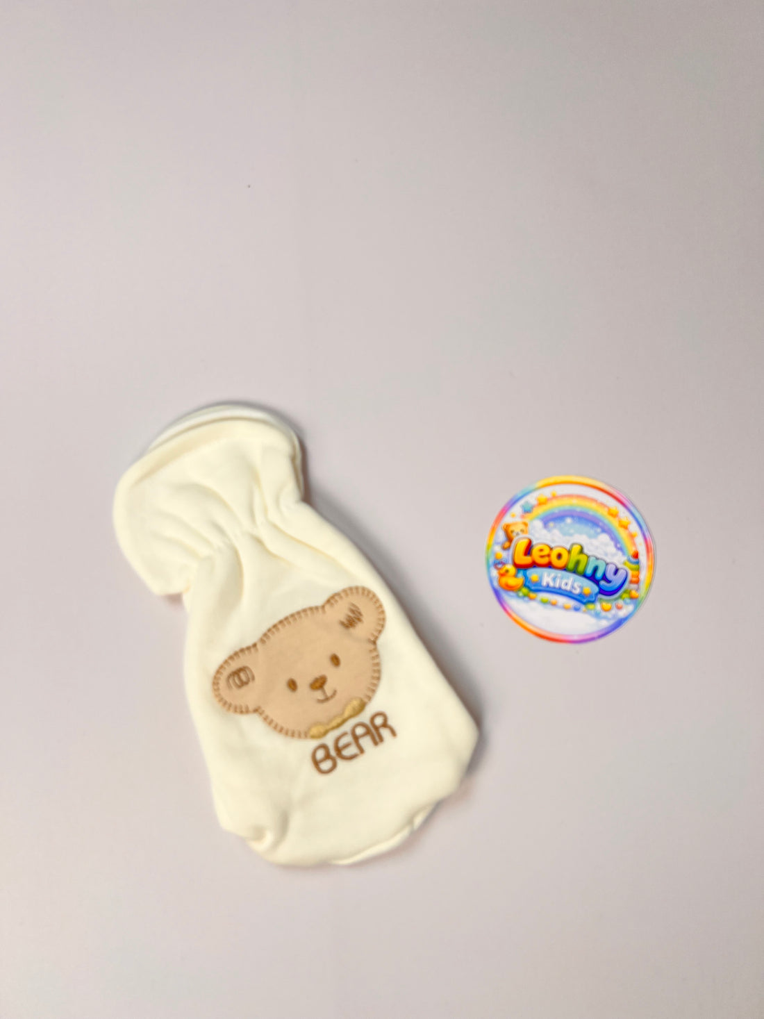 Baby Soft-Cotton Embroidered "Bear" Mitten / Accessory