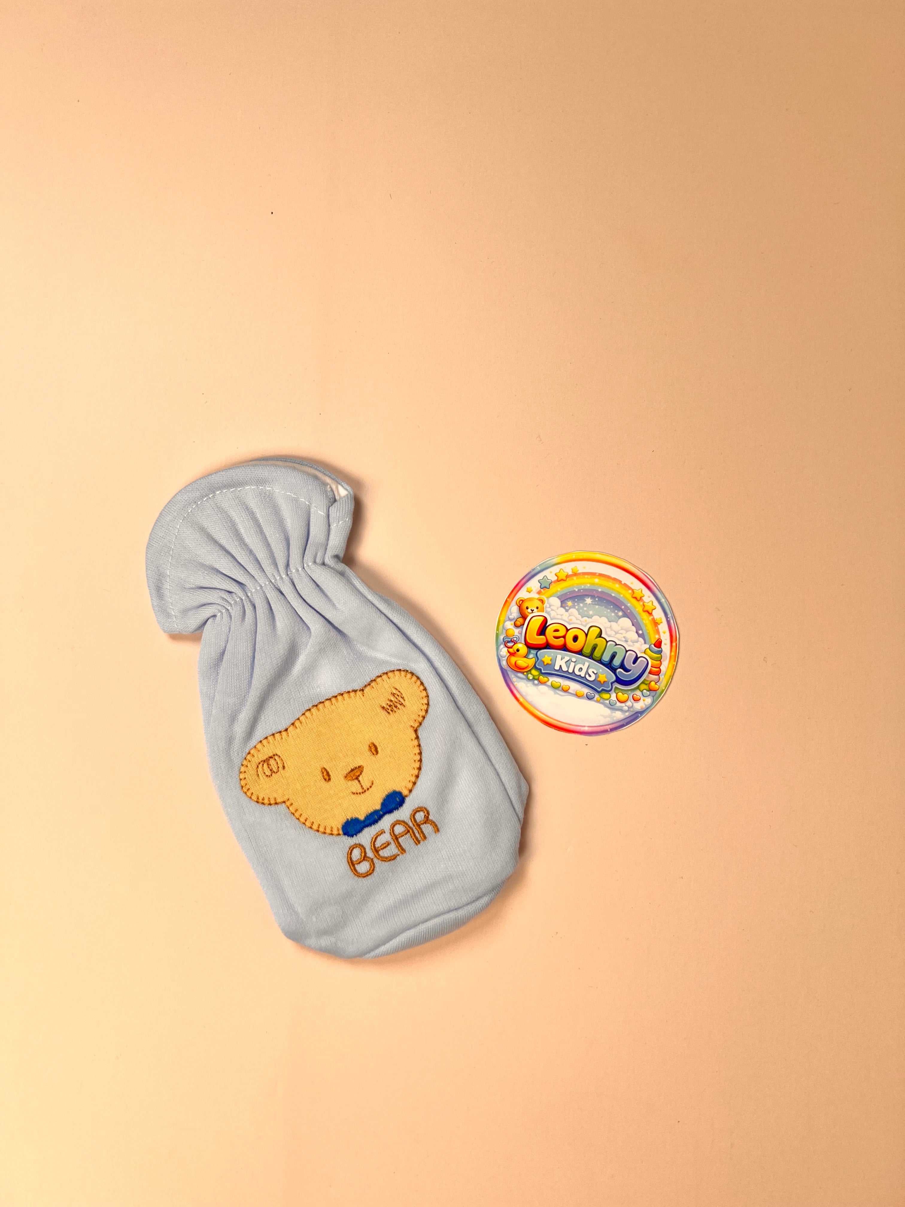 Baby Soft-Cotton Embroidered "Bear" Mitten / Accessory