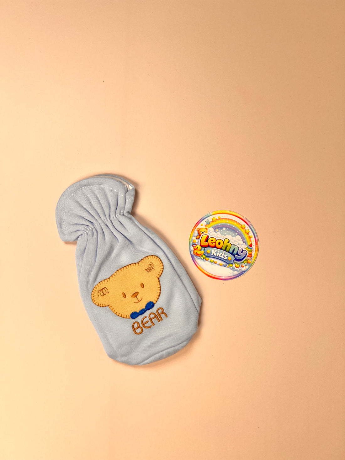 Baby Soft-Cotton Embroidered "Bear" Mitten / Accessory