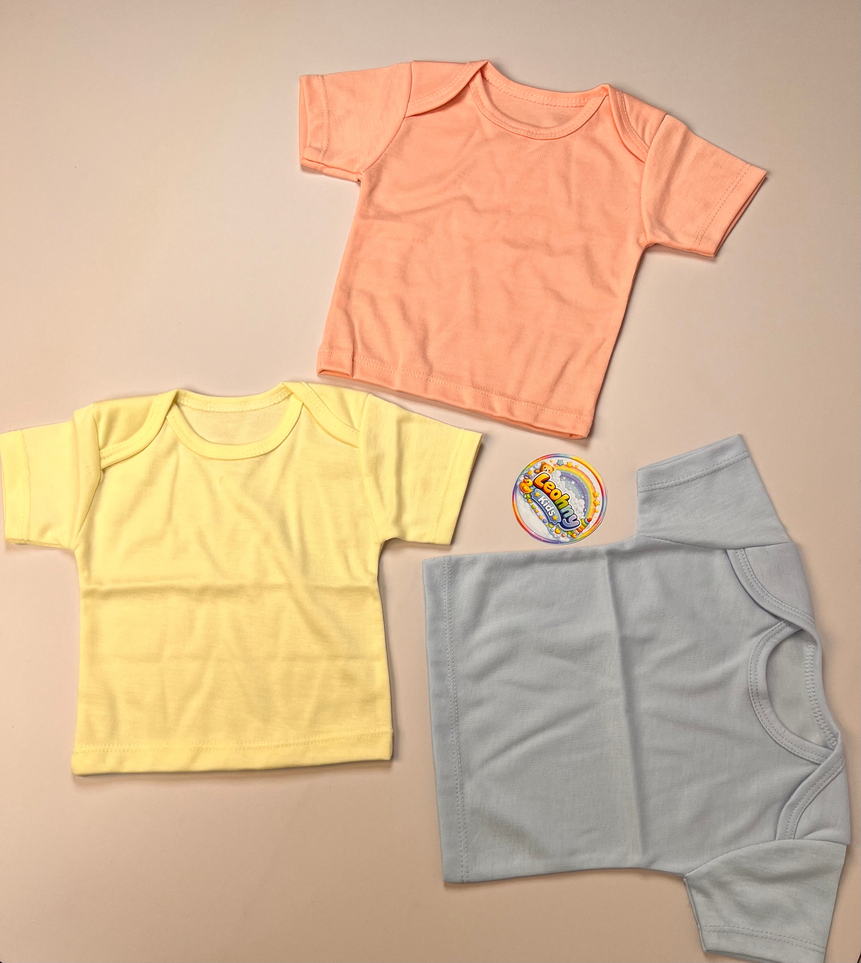 Baby Unisex Essential Soft-Cotton Crew Neck Tee (Short Sleeves)