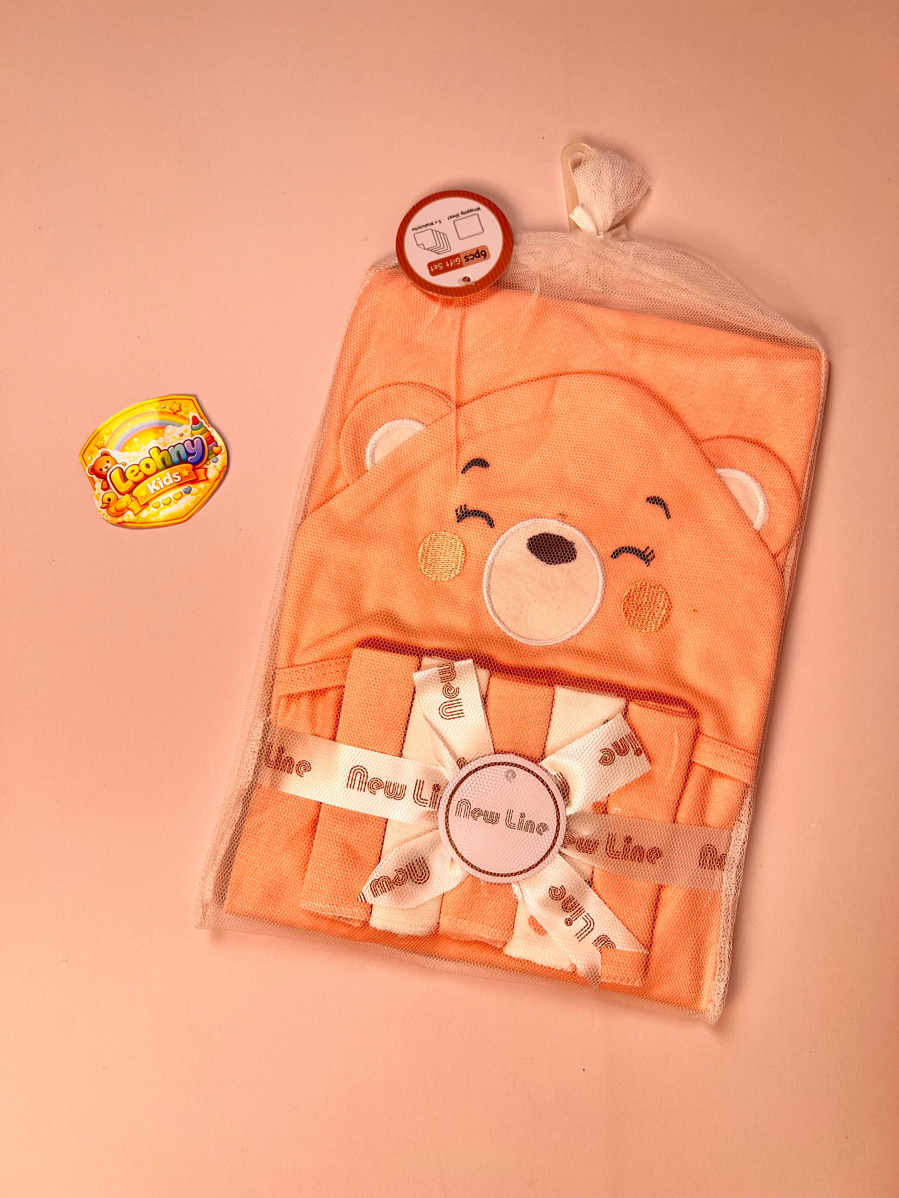 Premium 6-Piece "Happy Bear" Baby Gift Set (Newborn Essentials)