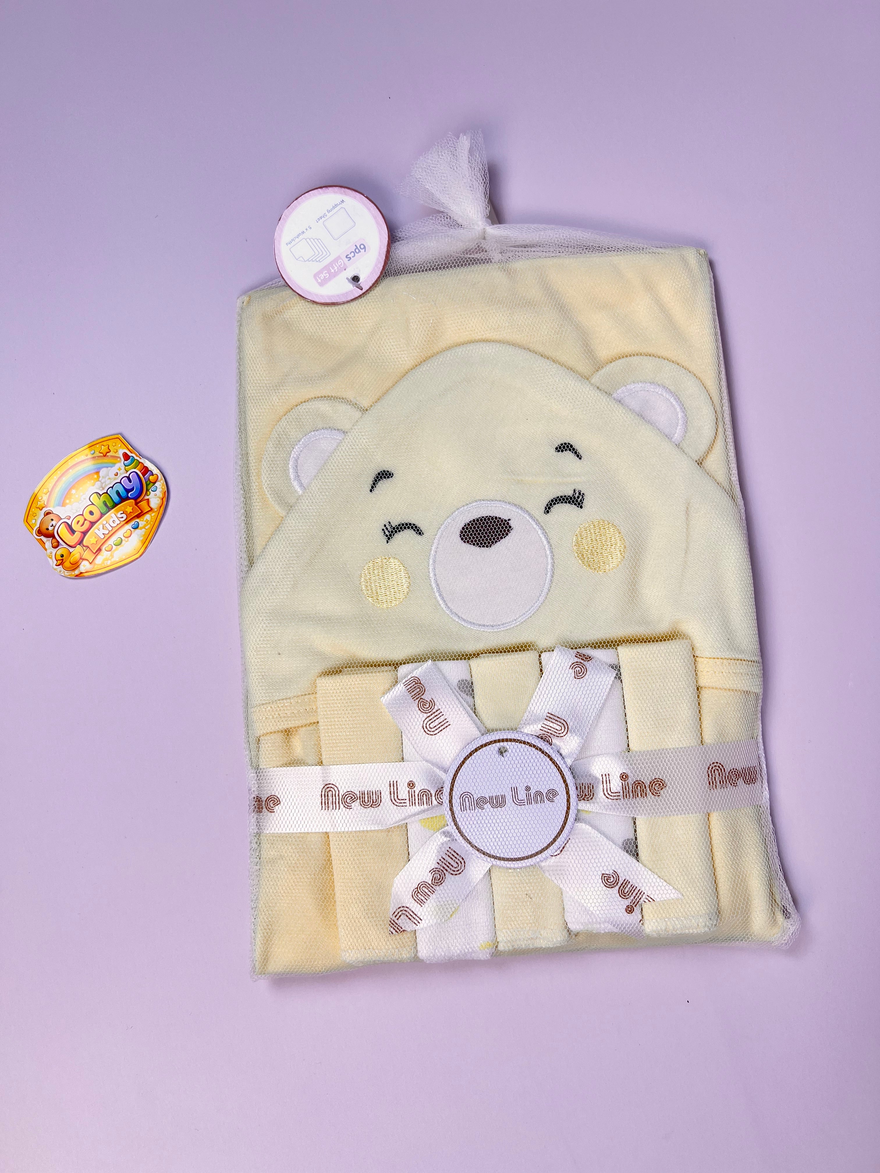 Premium 6-Piece "Happy Bear" Baby Gift Set (Newborn Essentials)