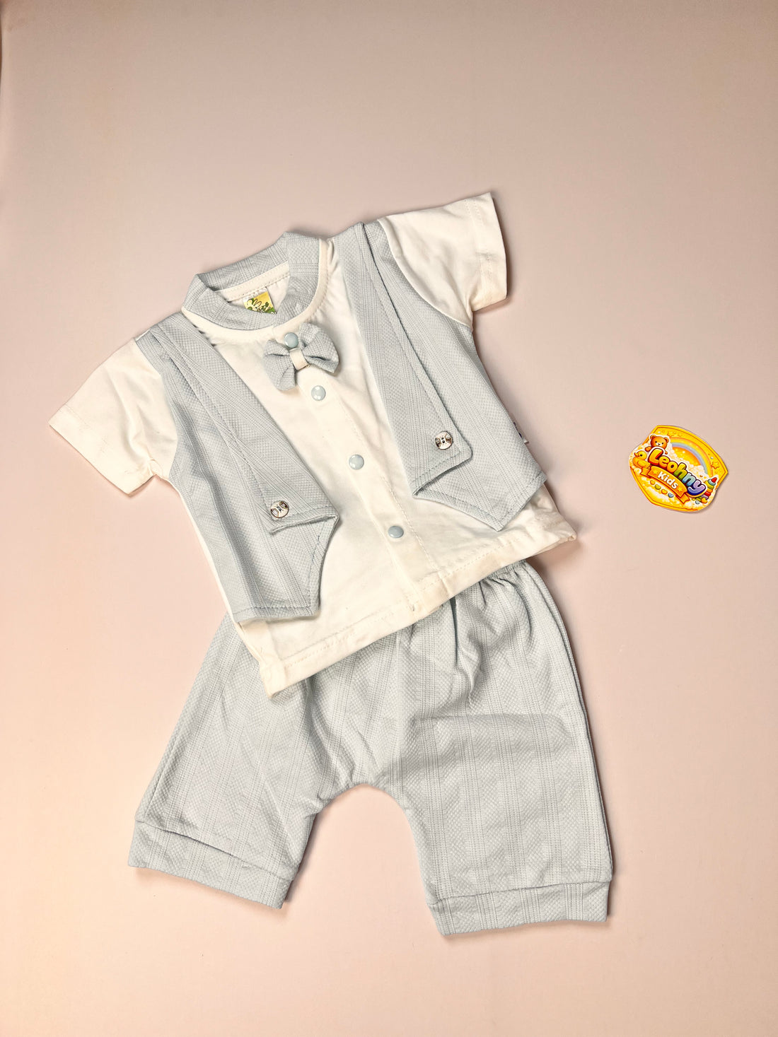 Baby Boys 2-Piece "Little Gentleman" Waistcoat & Bowtie Suit Set