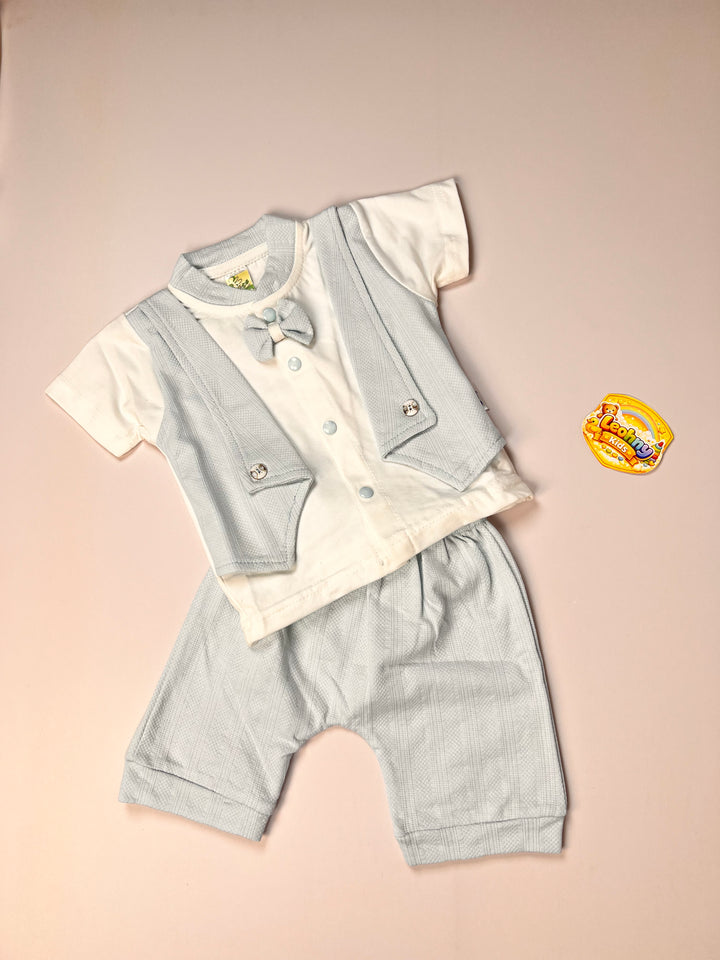 Baby Boys 2-Piece "Little Gentleman" Waistcoat & Bowtie Suit Set