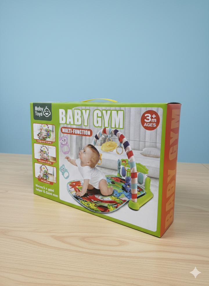 Baby Gym Multi-Function Activity Play Mat – Tummy Time & Development Toy (3+ Months)