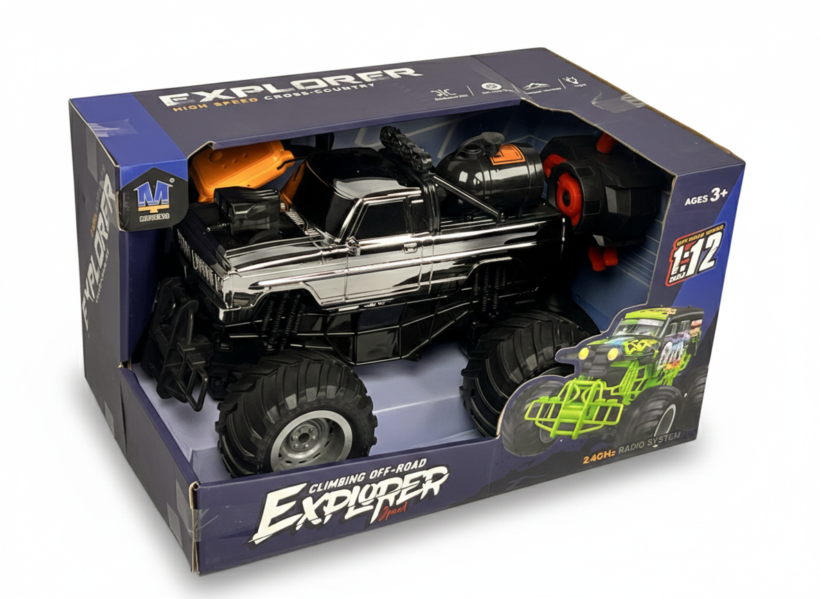 2.4GHz Radio Control Explorer Monster Truck – Climbing Off-Road RC Car for Kids (Age 3+)