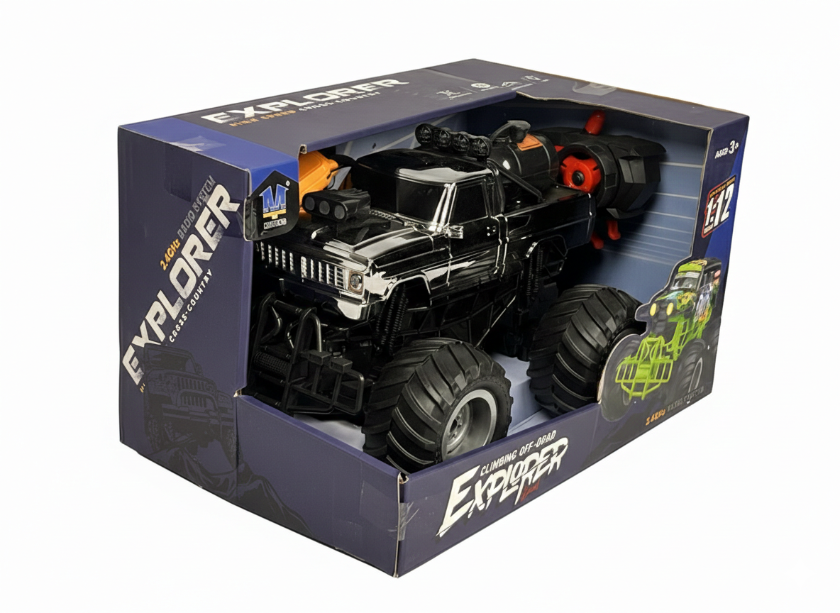 2.4GHz Radio Control Explorer Monster Truck – Climbing Off-Road RC Car for Kids (Age 3+)
