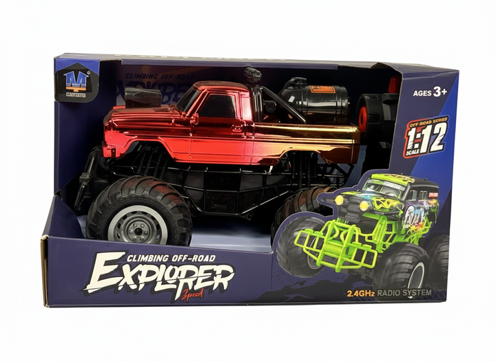 2.4GHz Radio Control Explorer Monster Truck – Climbing Off-Road RC Car for Kids (Age 3+)
