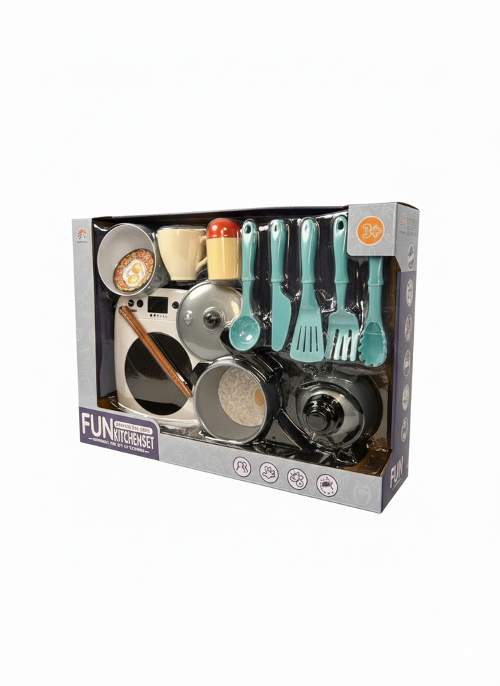 Fun Kitchen Set Toy for Kids – Pretend Play Cooking Set with Utensils & Accessories