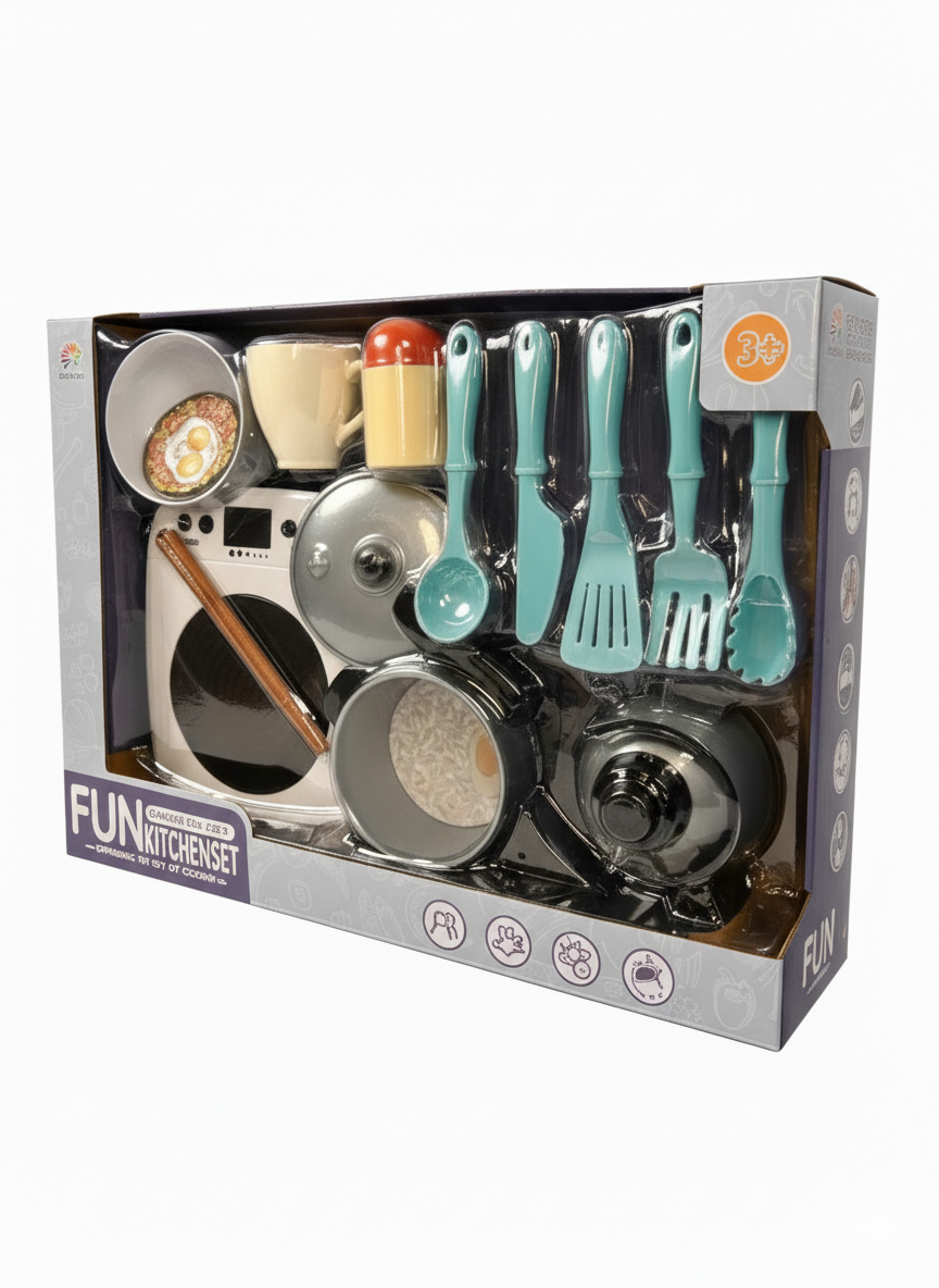Fun Kitchen Set Toy for Kids – Pretend Play Cooking Set with Utensils & Accessories