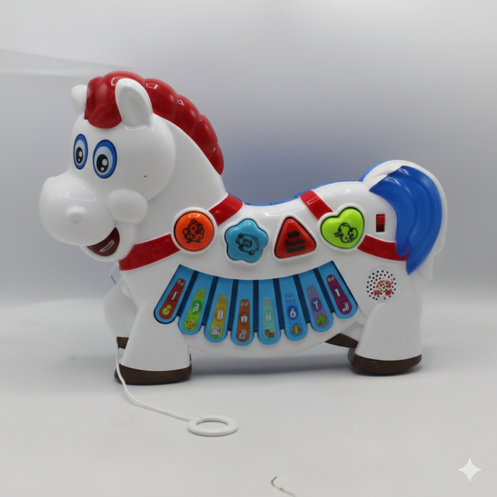 Horse Piano Musical Learning Toy for Kids – Educational Sound & Light Toy (3+ Years)
