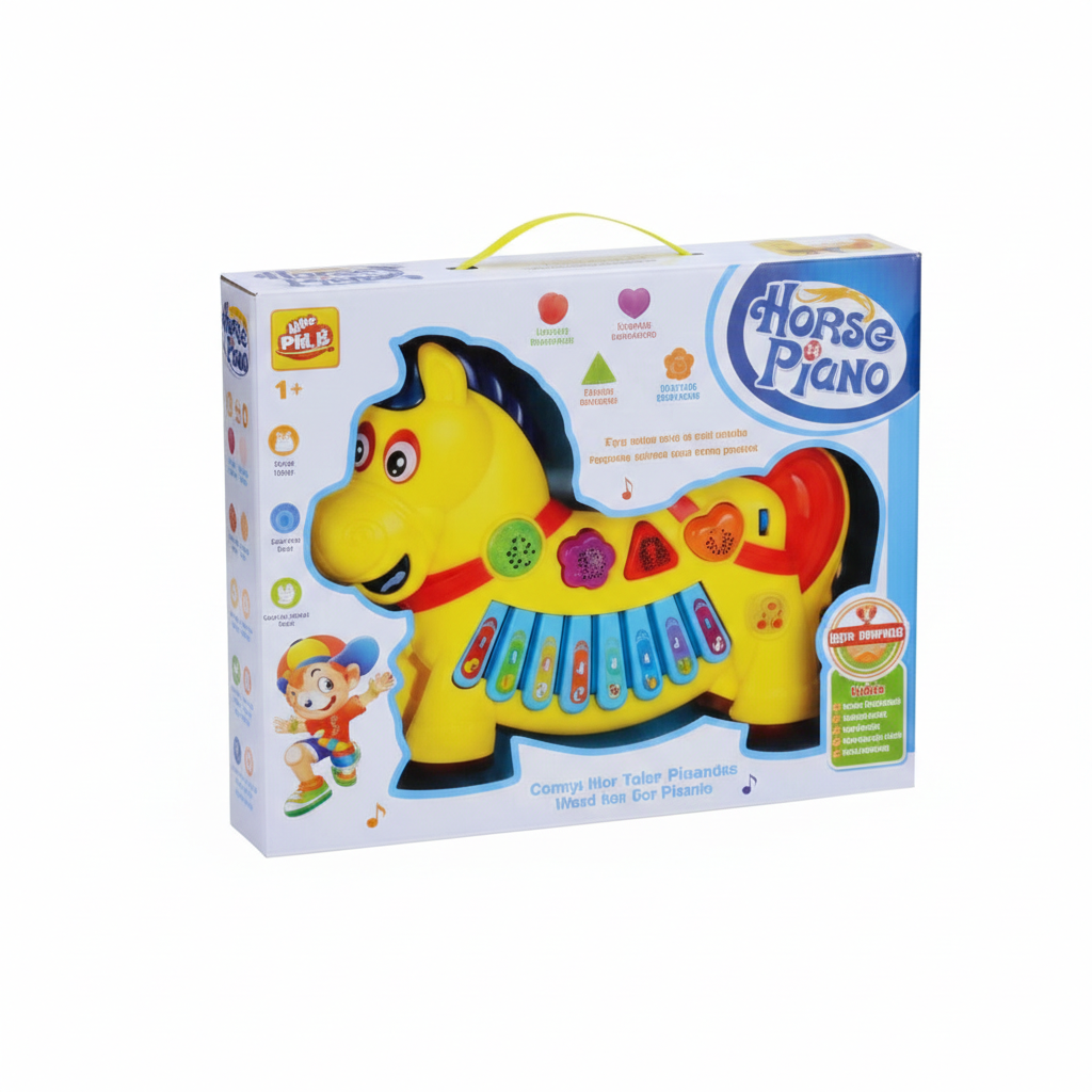 Horse Piano Musical Learning Toy for Kids – Educational Sound & Light Toy (3+ Years)