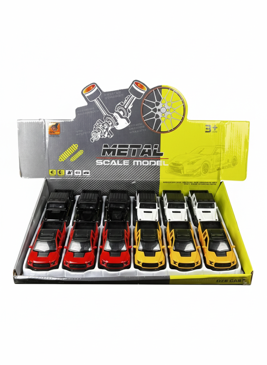 Metal Scale Model Sports Cars Set – Die-Cast Toy Car Collection (3+ Years)