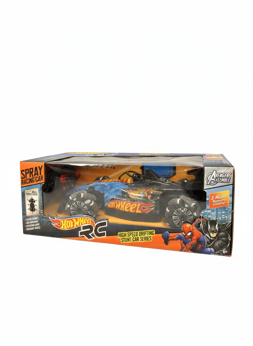 Hot Wheels Spray Racing RC Stunt Car – 2.4GHz High Speed Drifting Remote Control Car (6+ Years)