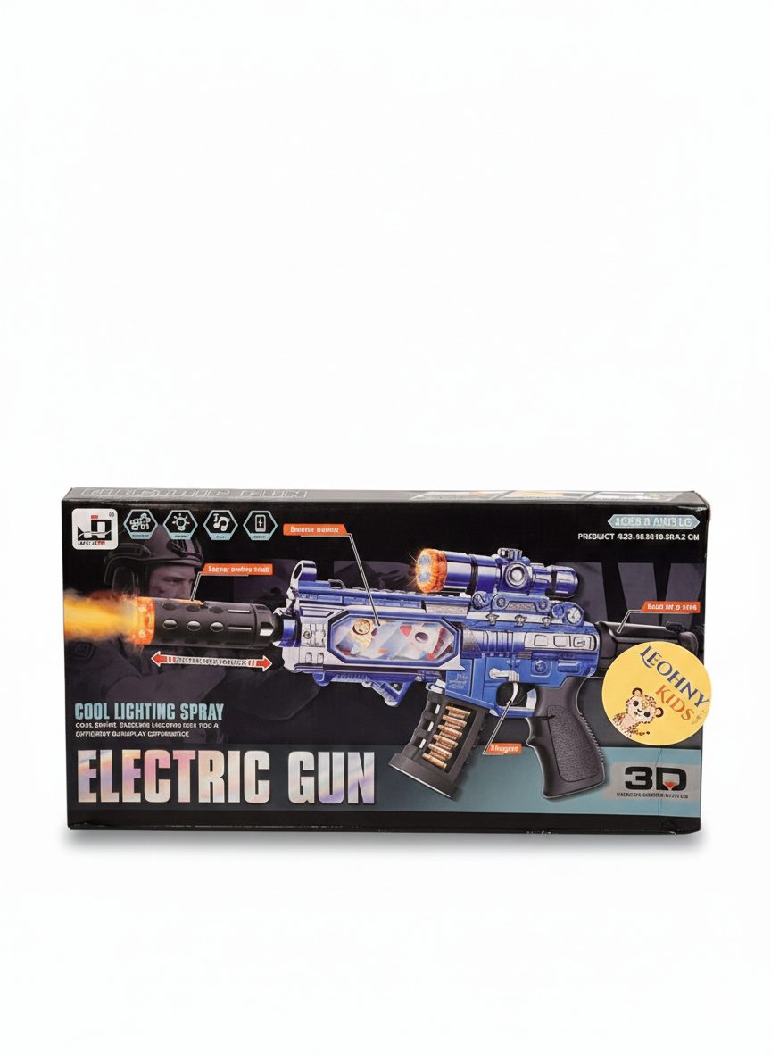Electric Spray Gun Toy with Lights & Sound – Cool Lighting Action Blaster (3D Effects)