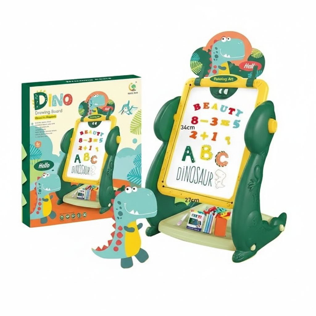 Dino Drawing Board for Kids – Educational Alphabet & Number Learning Toy (3+ Years)