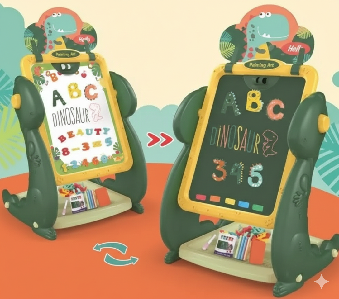 Dino Drawing Board for Kids – Educational Alphabet & Number Learning Toy (3+ Years)