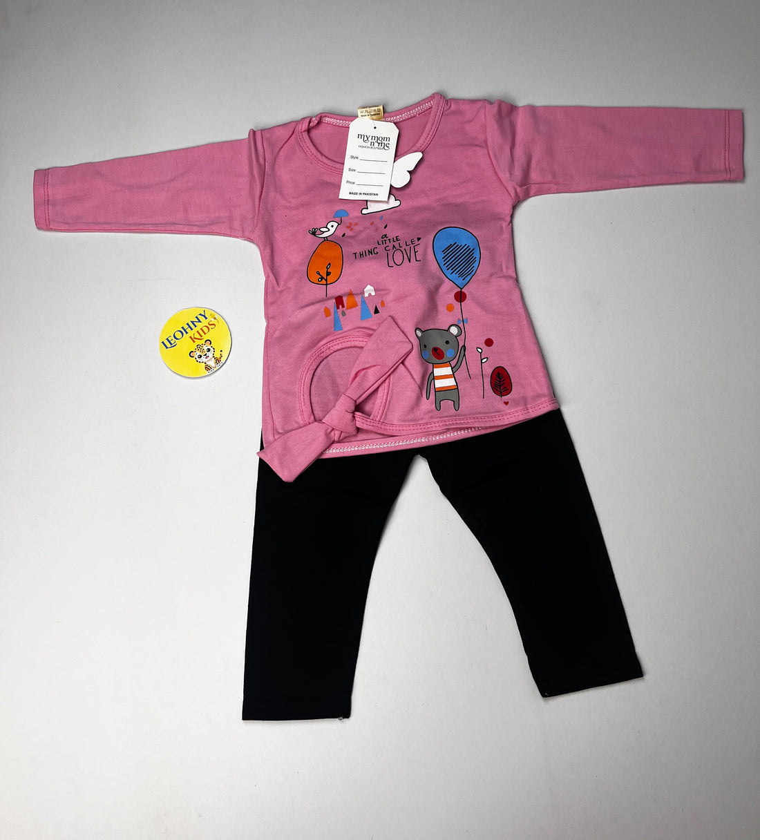Girls 2 Pcs "A Little Thing Called Love" Tied-Hem Suit (Full Sleeves)