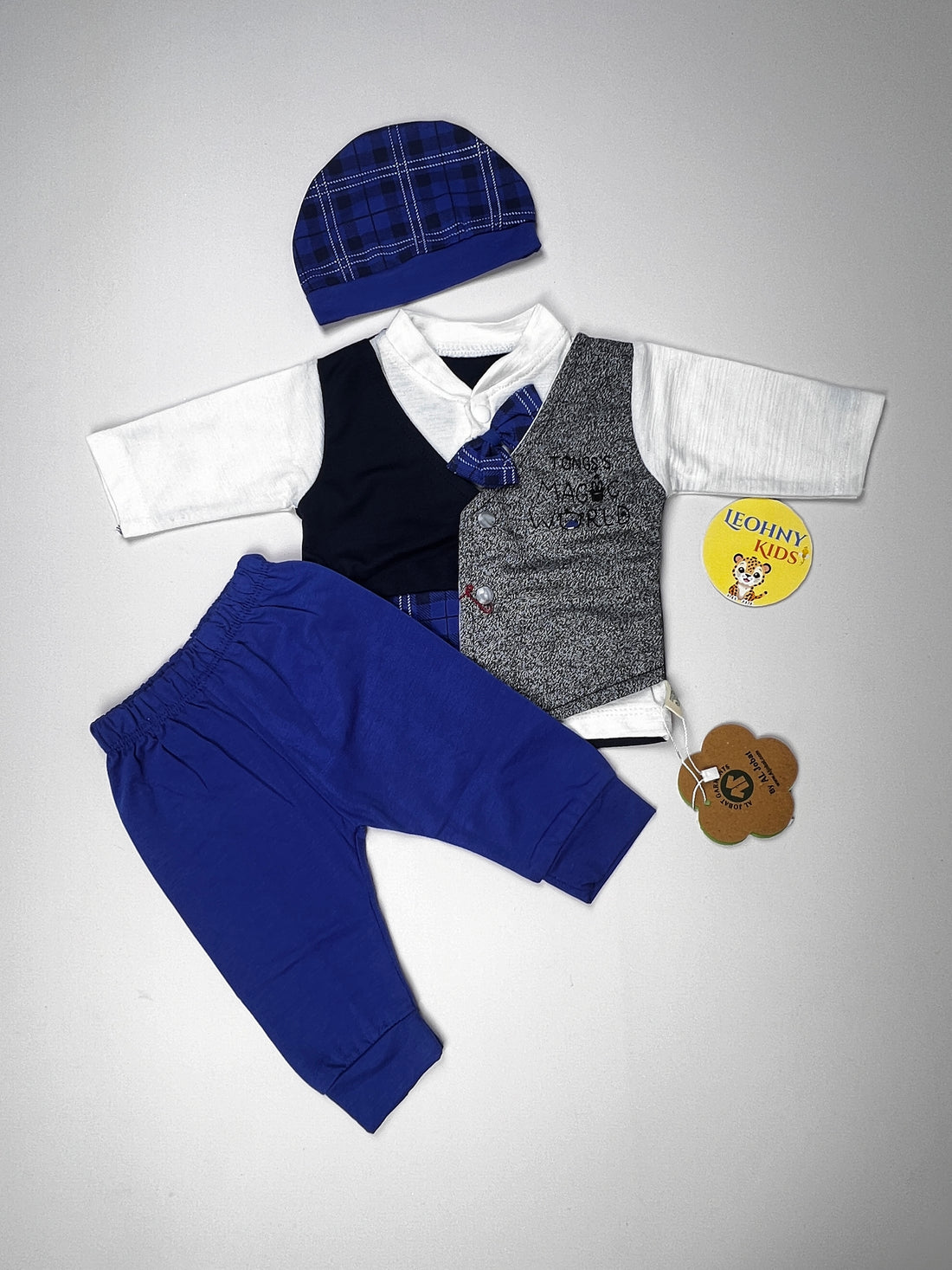 Baby Boys 4-Piece "Magic World" Formal Suit Set with Cap (Full Sleeves)