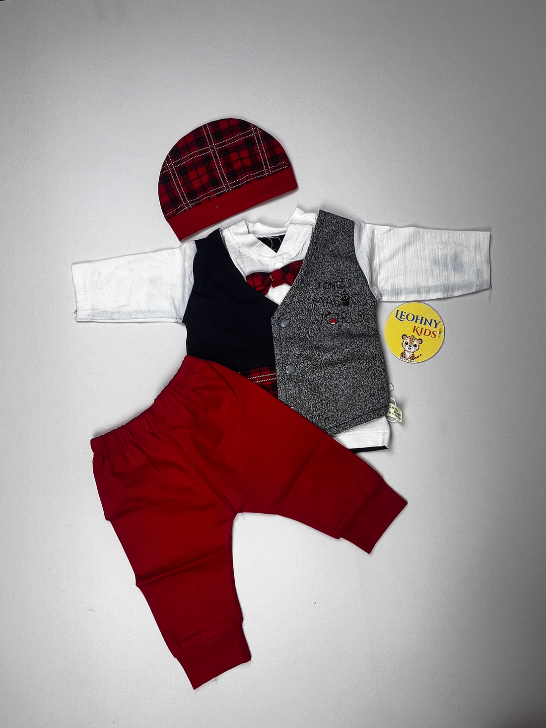 Baby Boys 4-Piece "Magic World" Formal Suit Set with Cap (Full Sleeves)