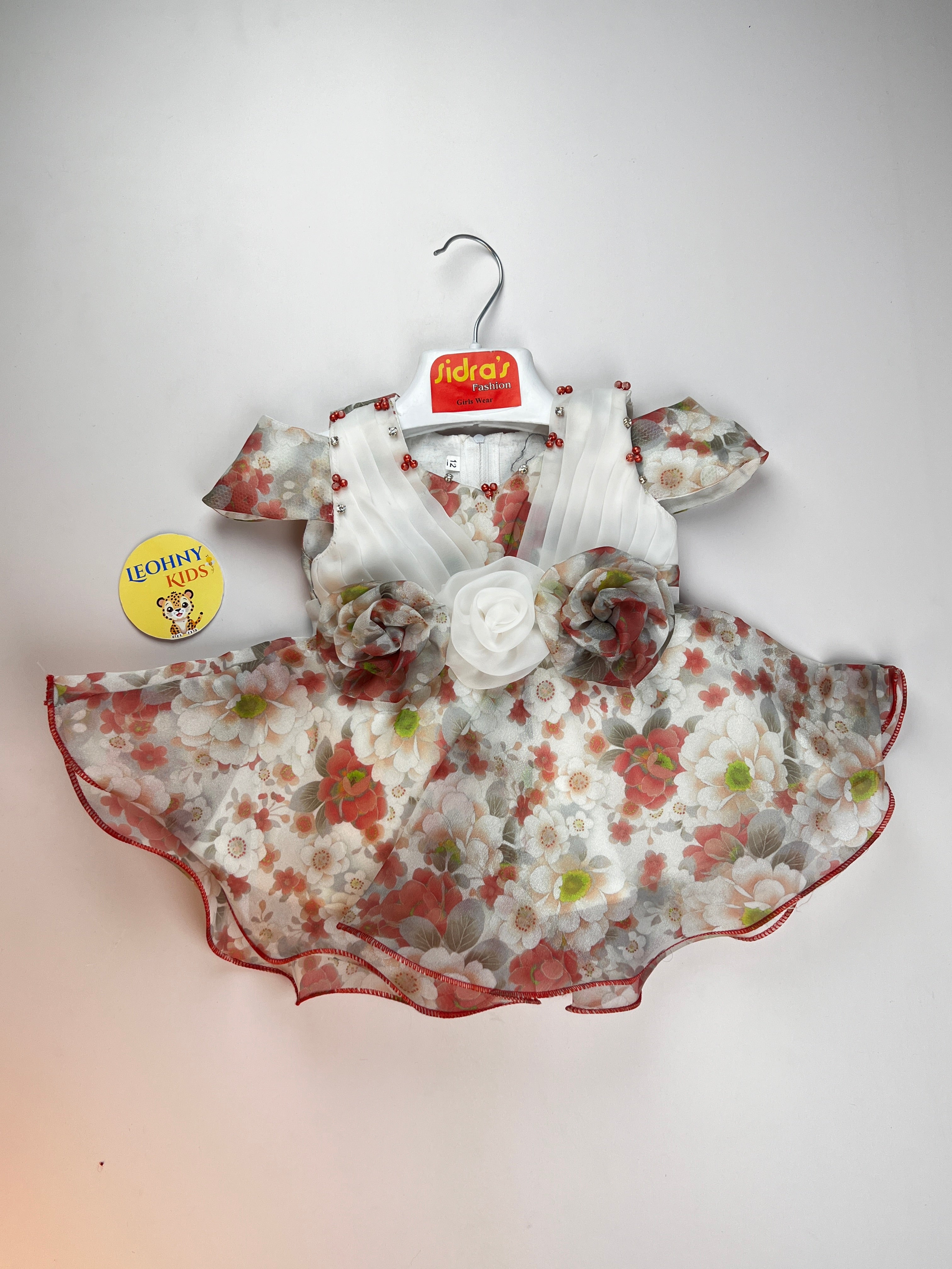 Girls 2 Pcs "Live in the Moment" Floral Checkered Suit (Full Sleeves)