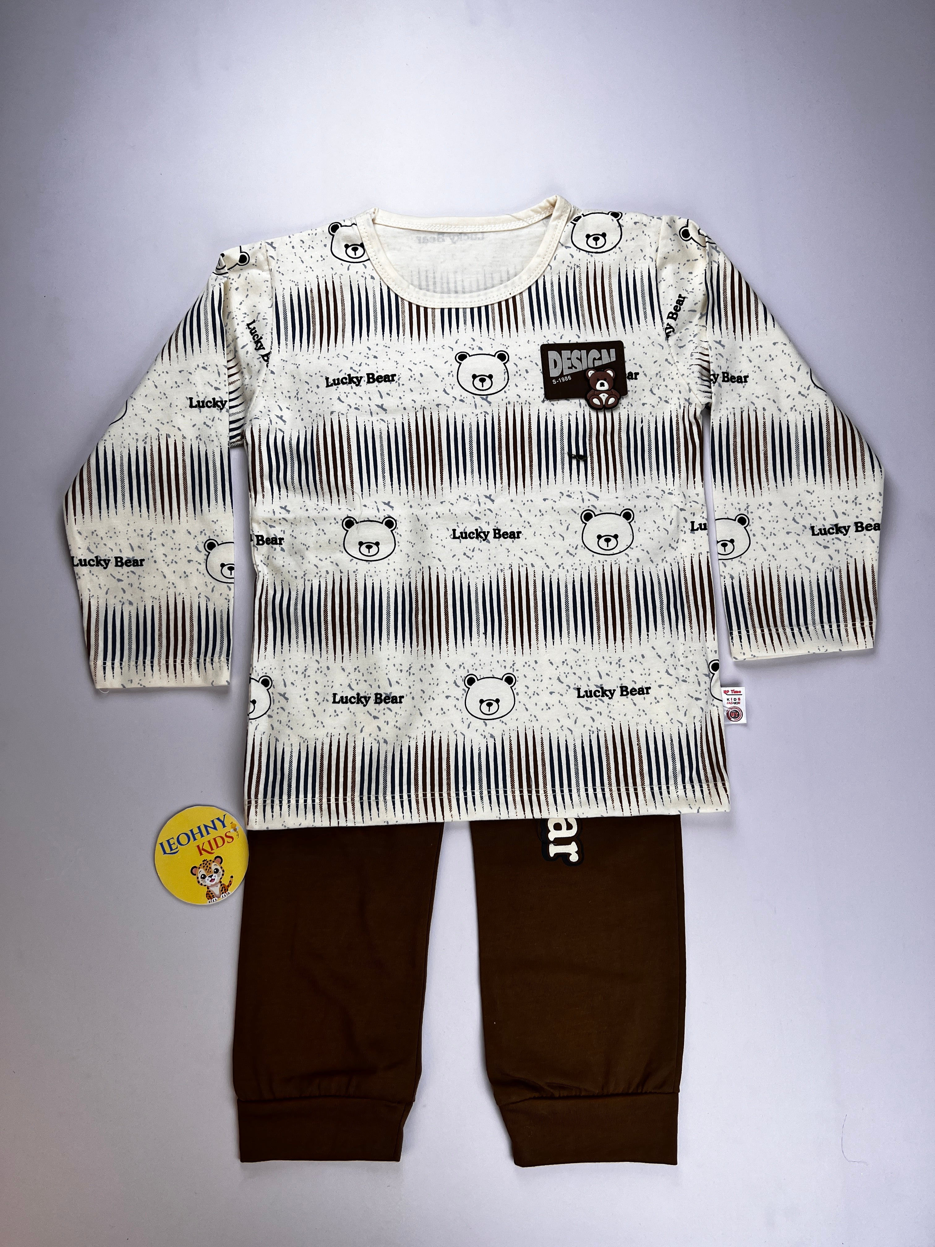 "Lucky Bear" 2-Piece Graphic Jogger Set