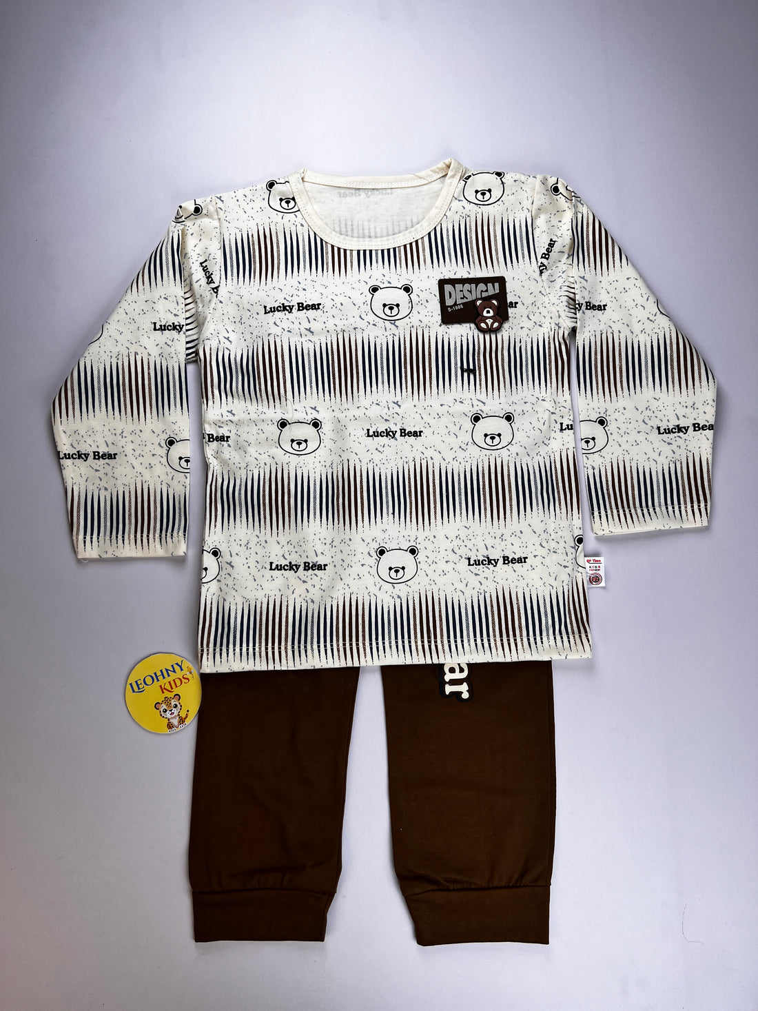 "Lucky Bear" 2-Piece Graphic Jogger Set