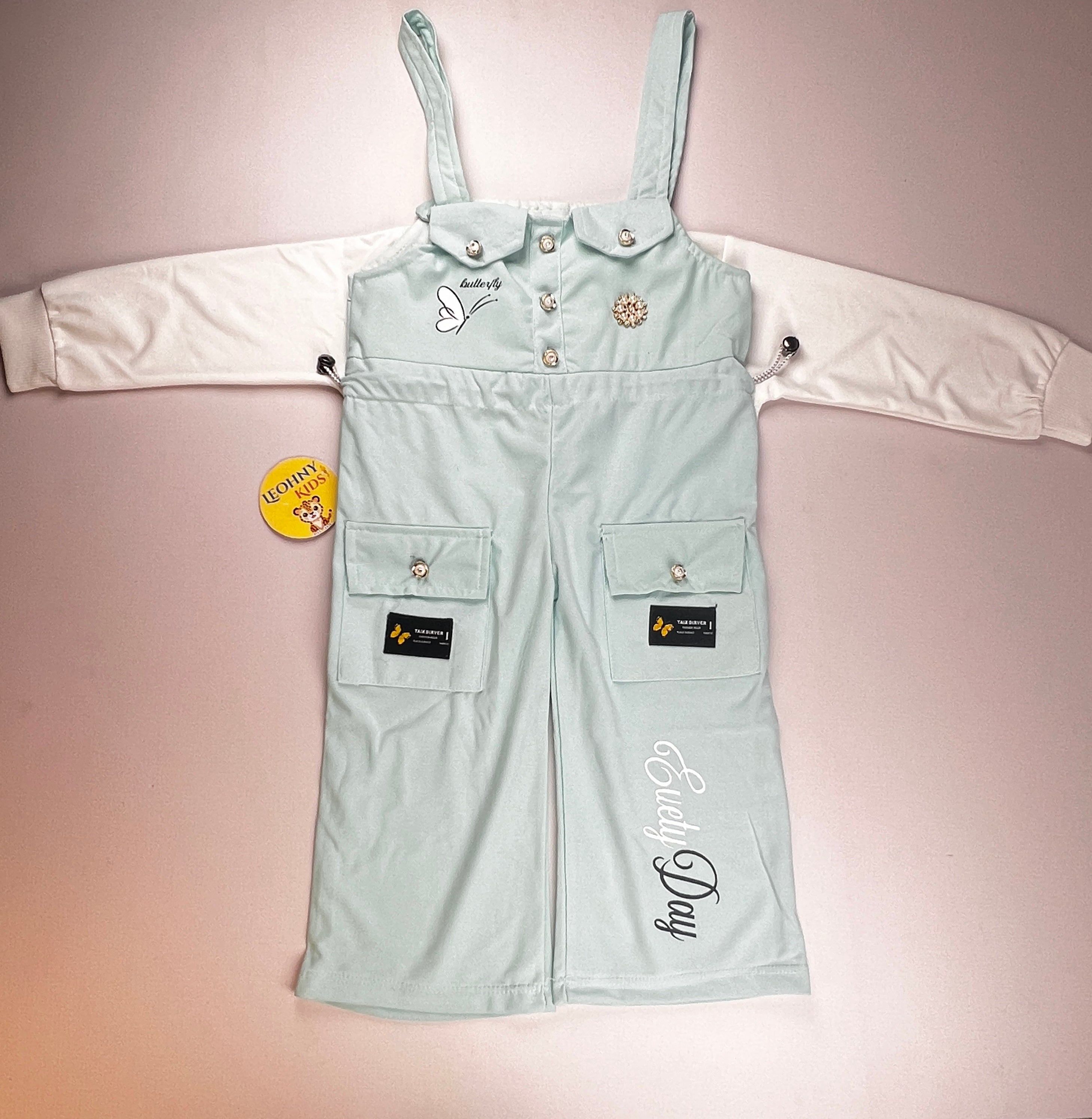 "Baby Love" 2-Piece Weschid Pinafore & Blouse Set