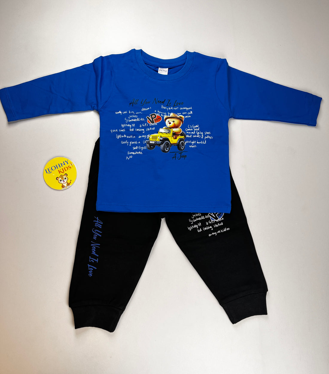 "Adventure Jeep" 2-Piece Jogger Set – Teal & Black