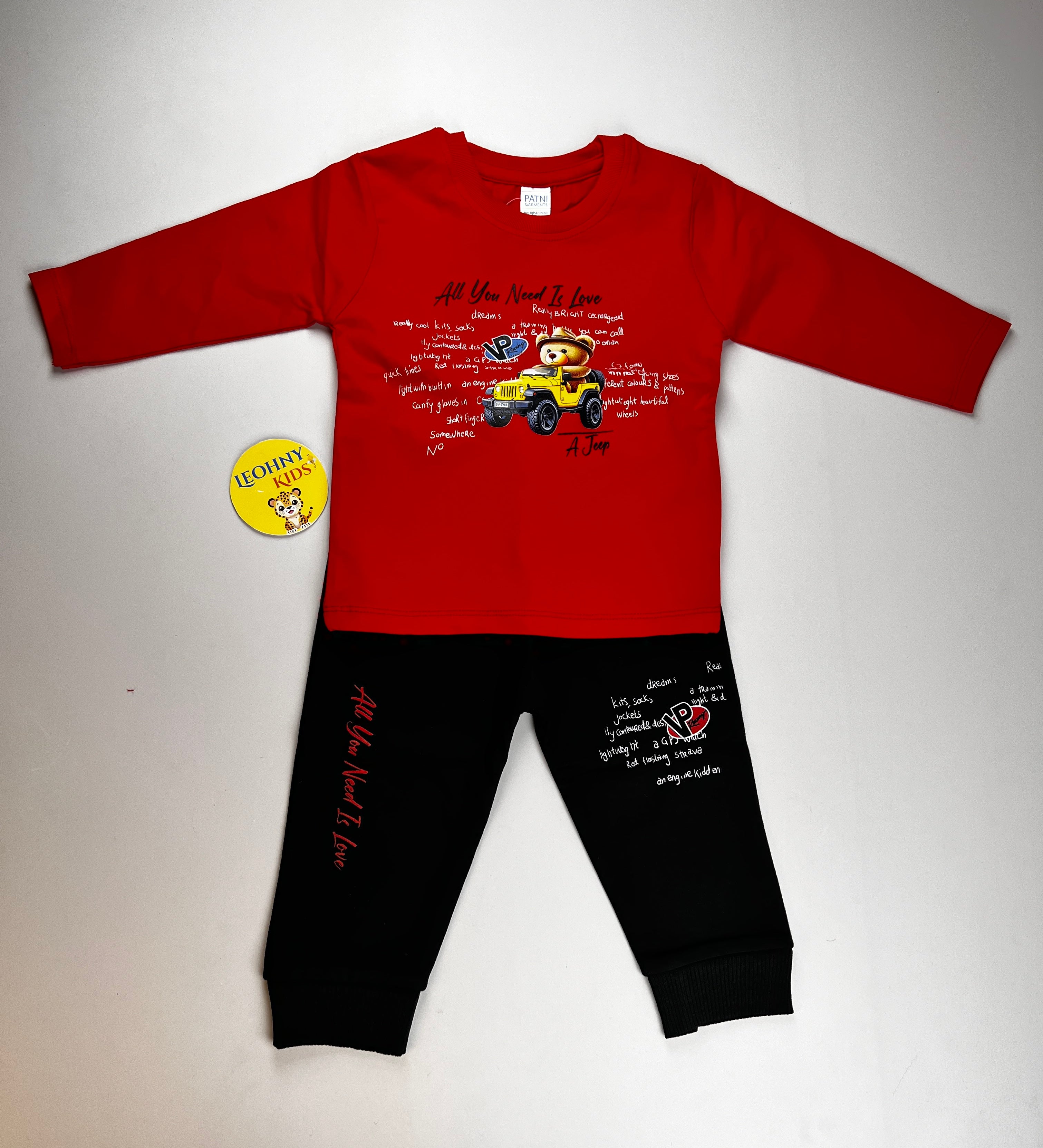 "Adventure Jeep" 2-Piece Jogger Set – Teal & Black