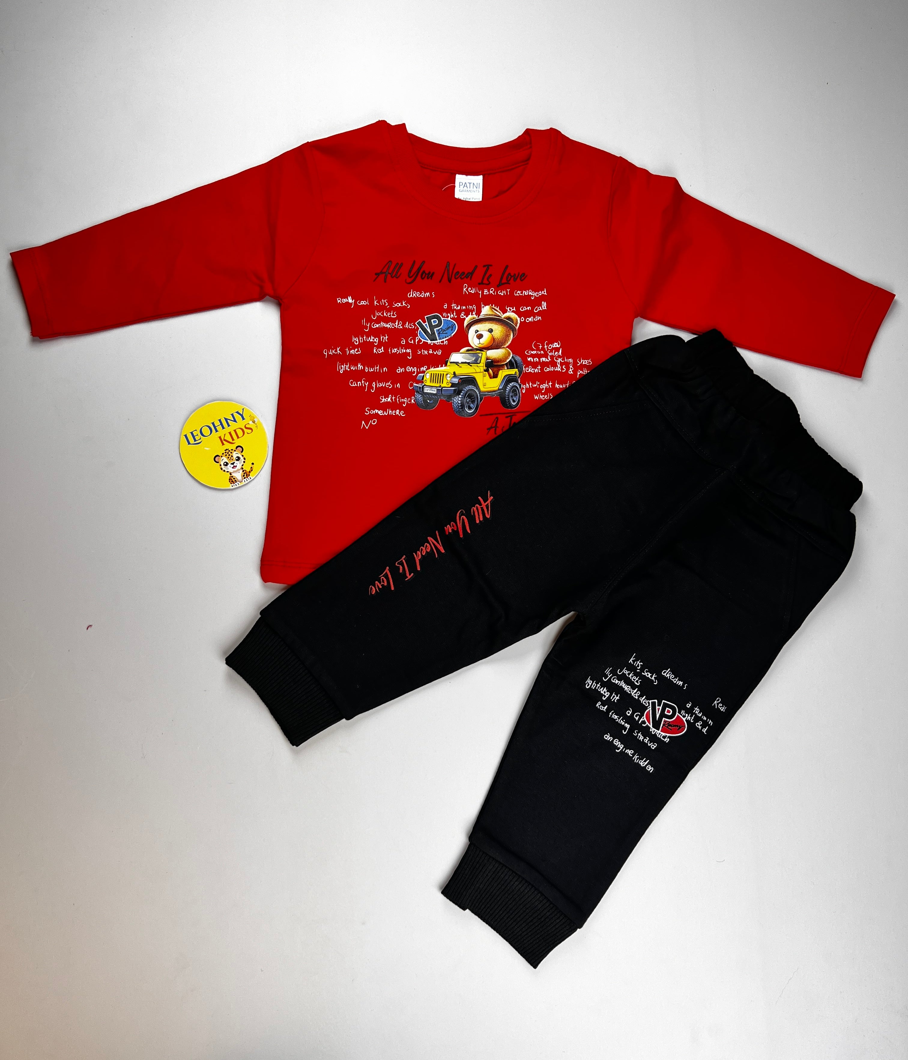 "Adventure Jeep" 2-Piece Jogger Set – Teal & Black