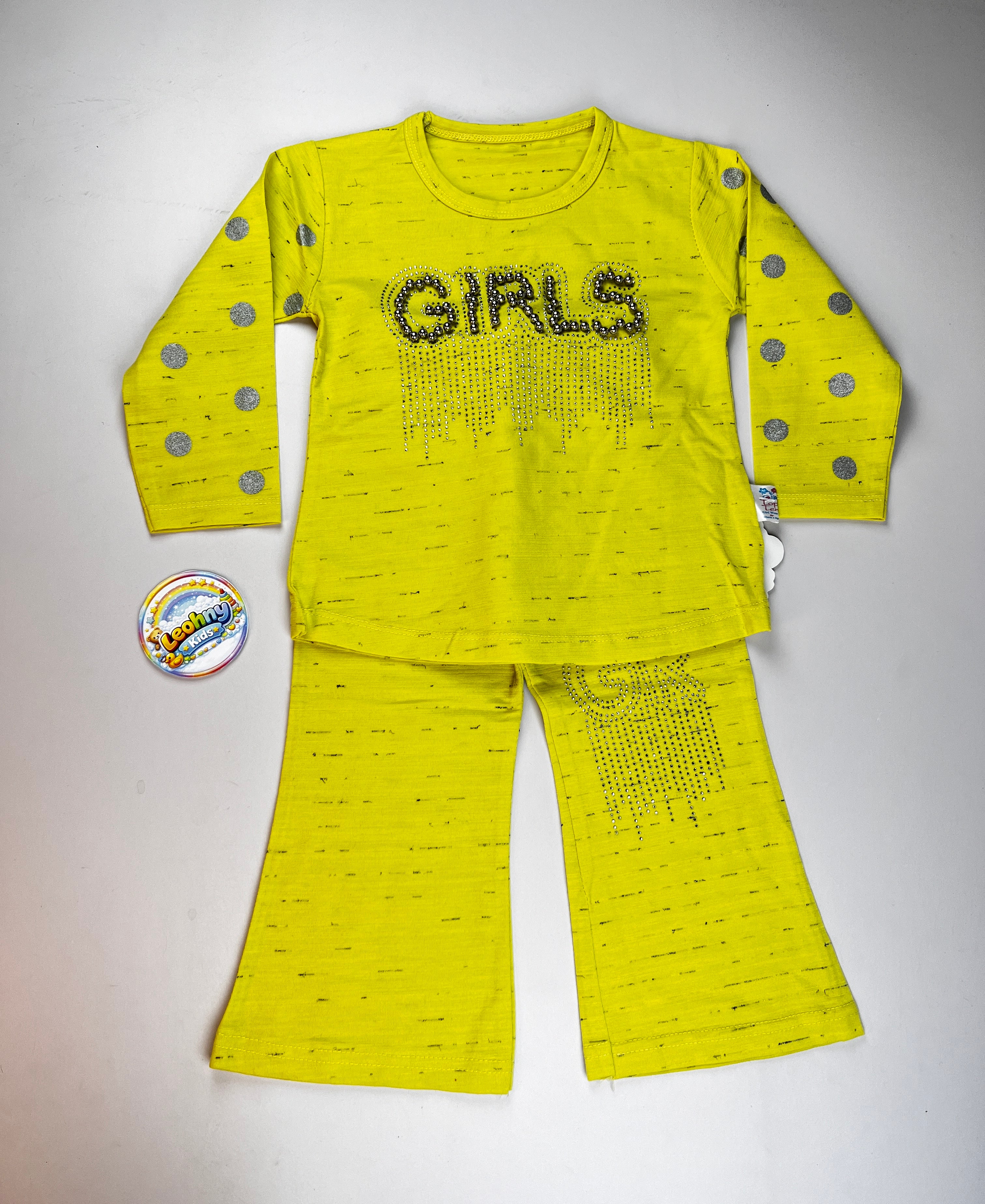 "GIRLS" Embellished 2-Piece Lounge Set