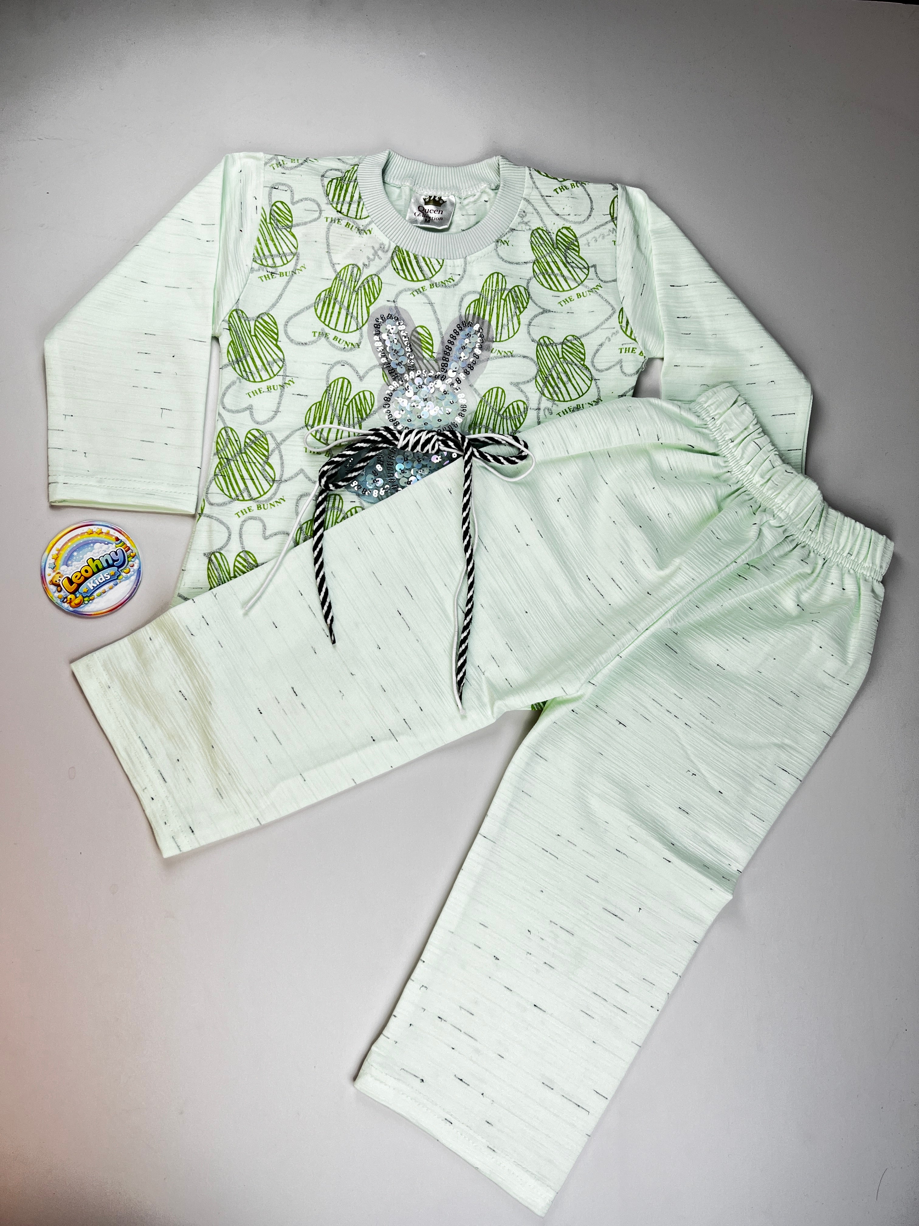 "The Bunny" 2-Piece Sequin & Slub Lounge Set