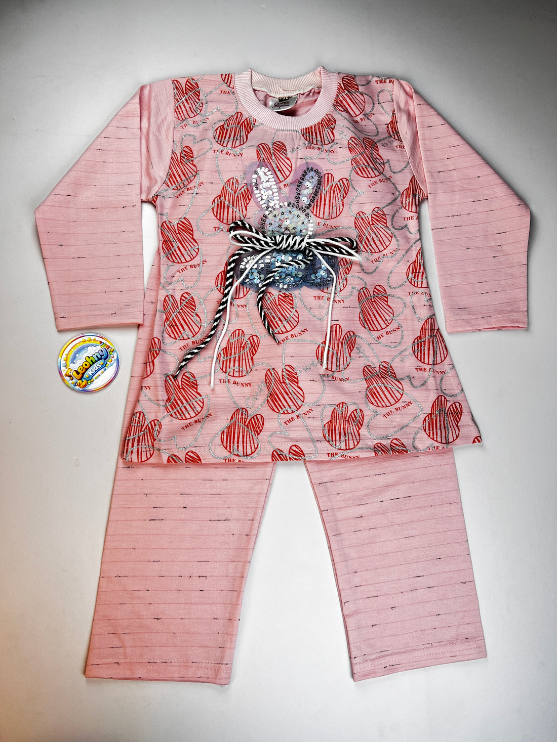 "The Bunny" 2-Piece Sequin & Slub Lounge Set