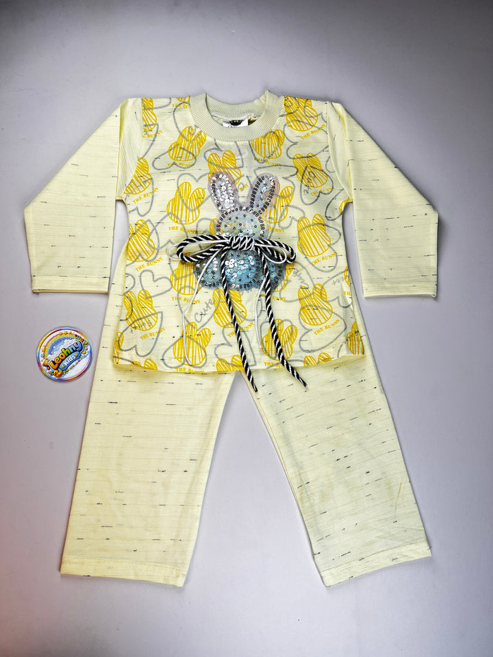 "The Bunny" 2-Piece Sequin & Slub Lounge Set