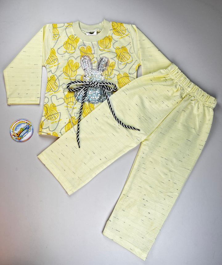 "The Bunny" 2-Piece Sequin & Slub Lounge Set