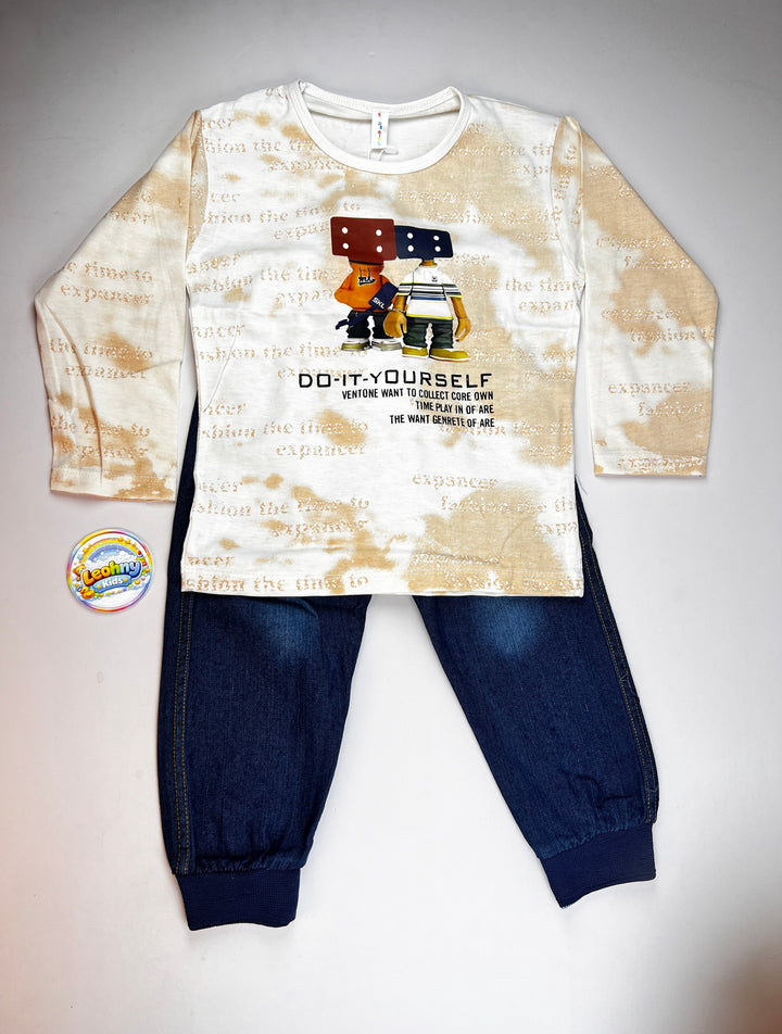 Boys 2 Pcs "Do-It-Yourself" Expancer Suit (Full Sleeves)