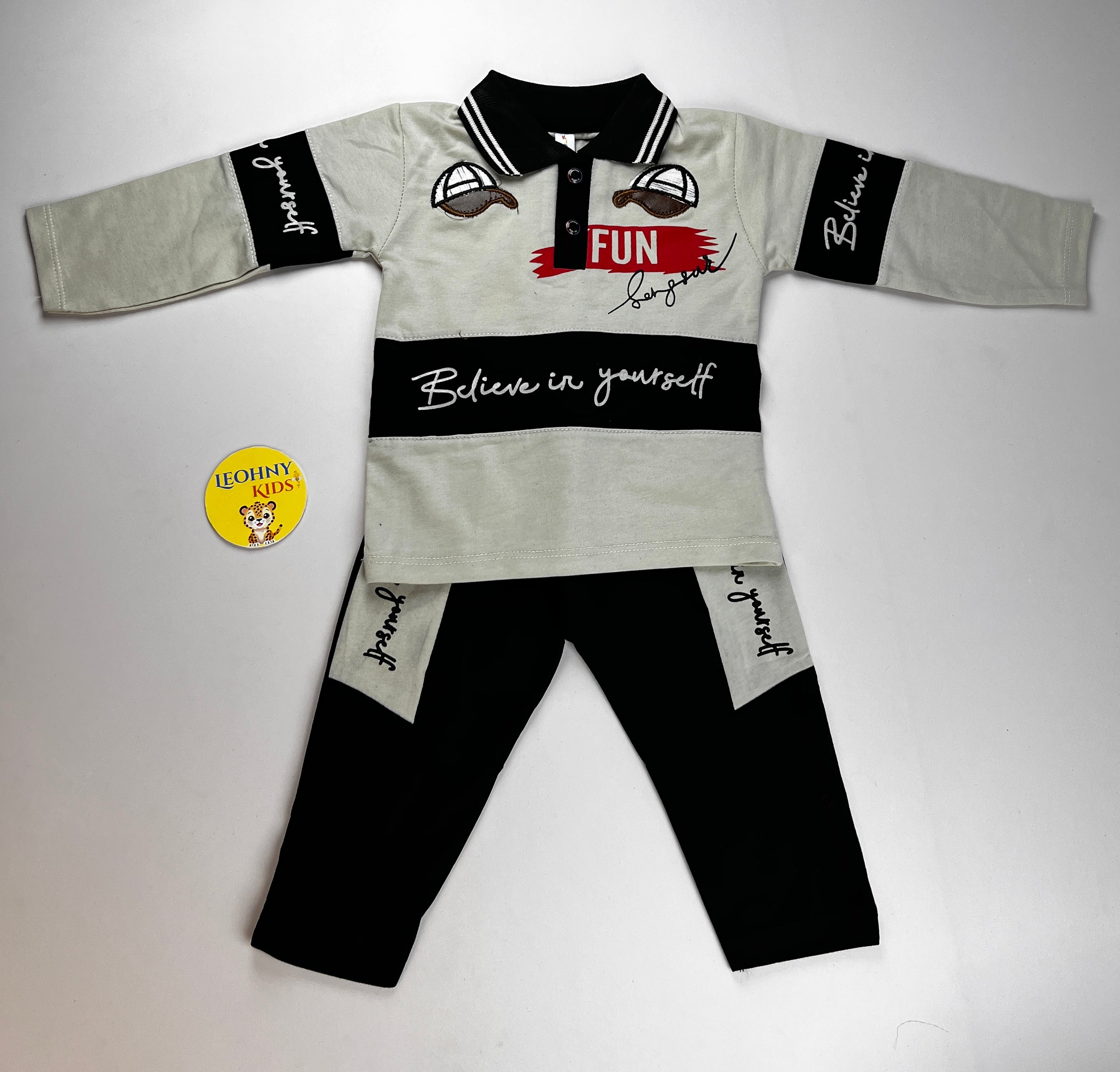 Boys' 2-Piece Polo Set – Long-Sleeve Shirt & Sporty Joggers