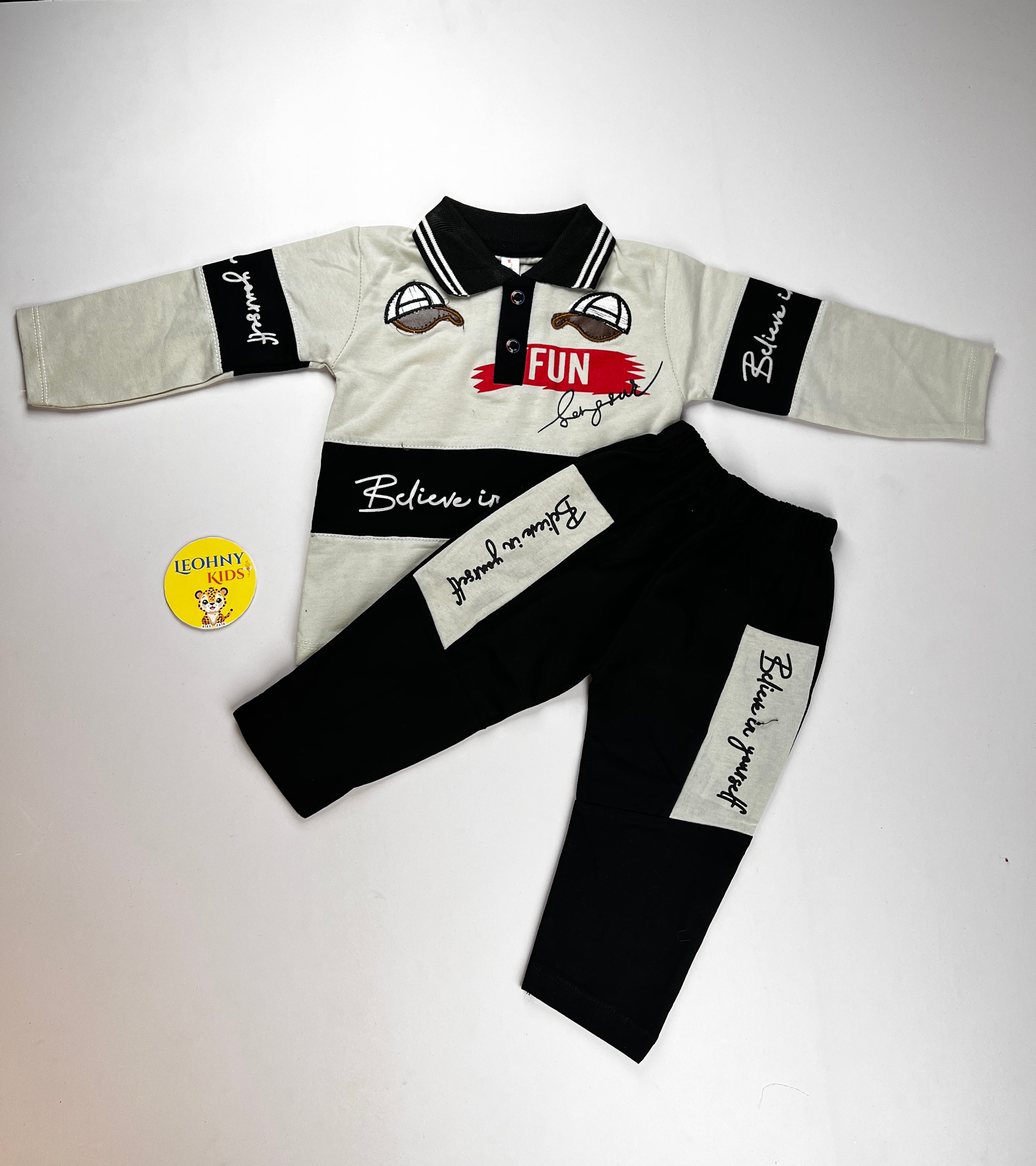 Boys' 2-Piece Polo Set – Long-Sleeve Shirt & Sporty Joggers